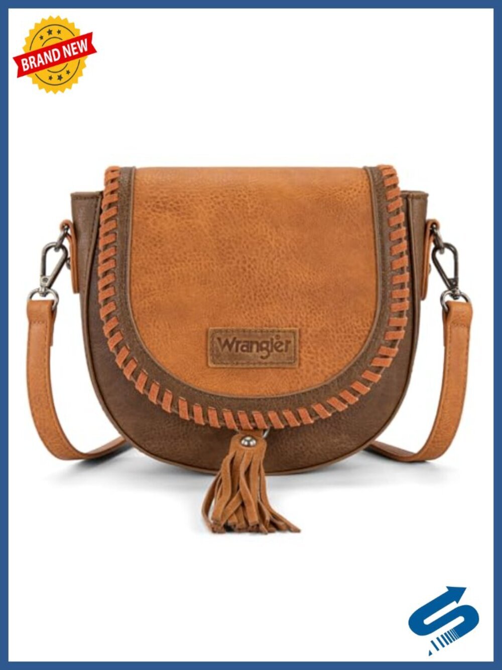 Crossbody Saddle Bag Flap Small Boho Purses for Women Embossed Braid Vegan